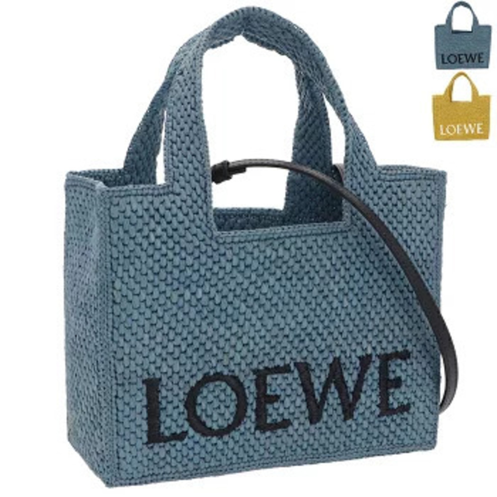 Loewe Font Tote Raffia Shoulder Crossbody Bag compatible